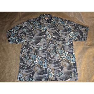 Linguine And Bob Men's Short Sleeve Button Up Size XL Hawaiian